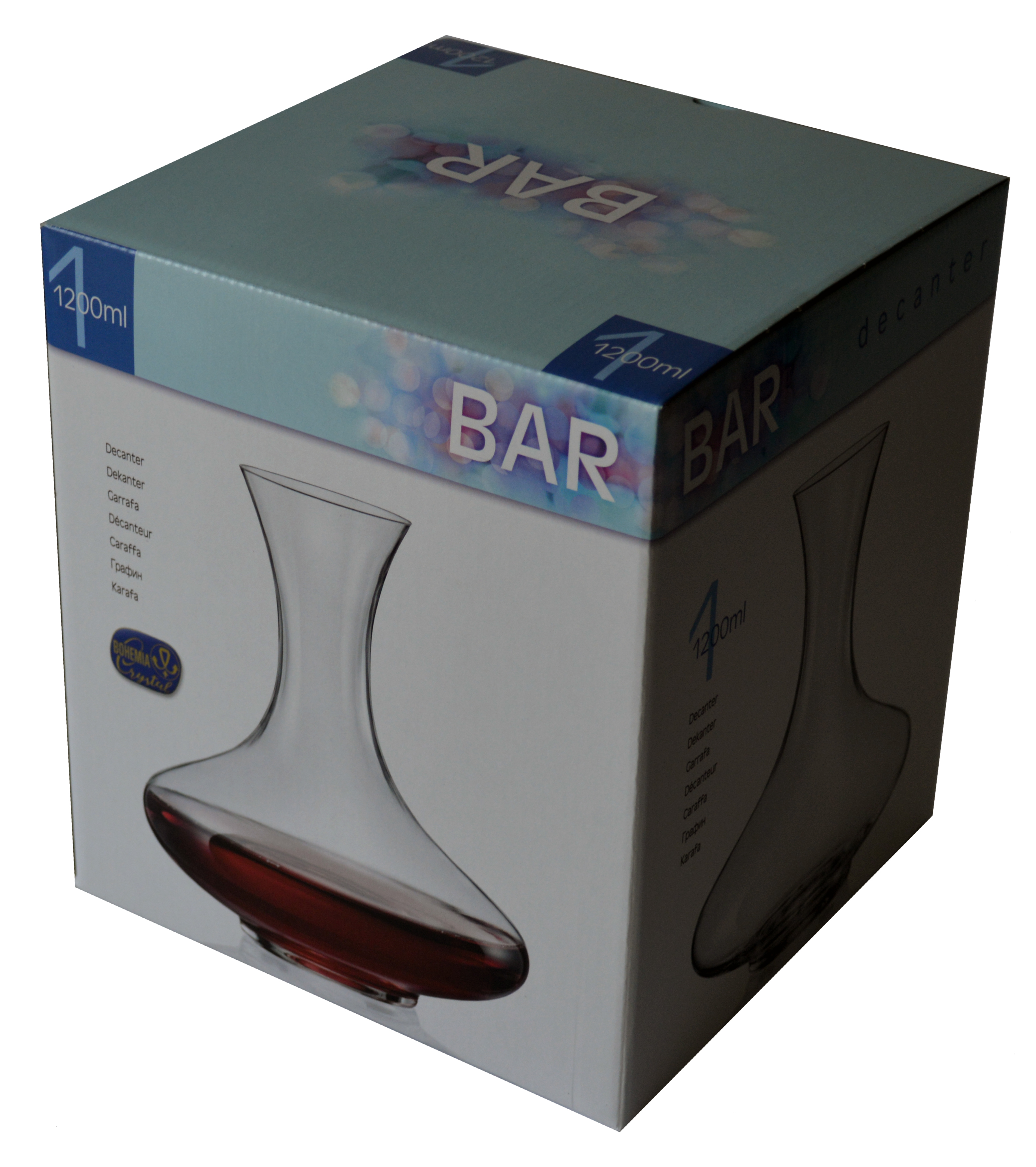 BAR – Decantor de vin din sticlă cristalină, 1200 ml