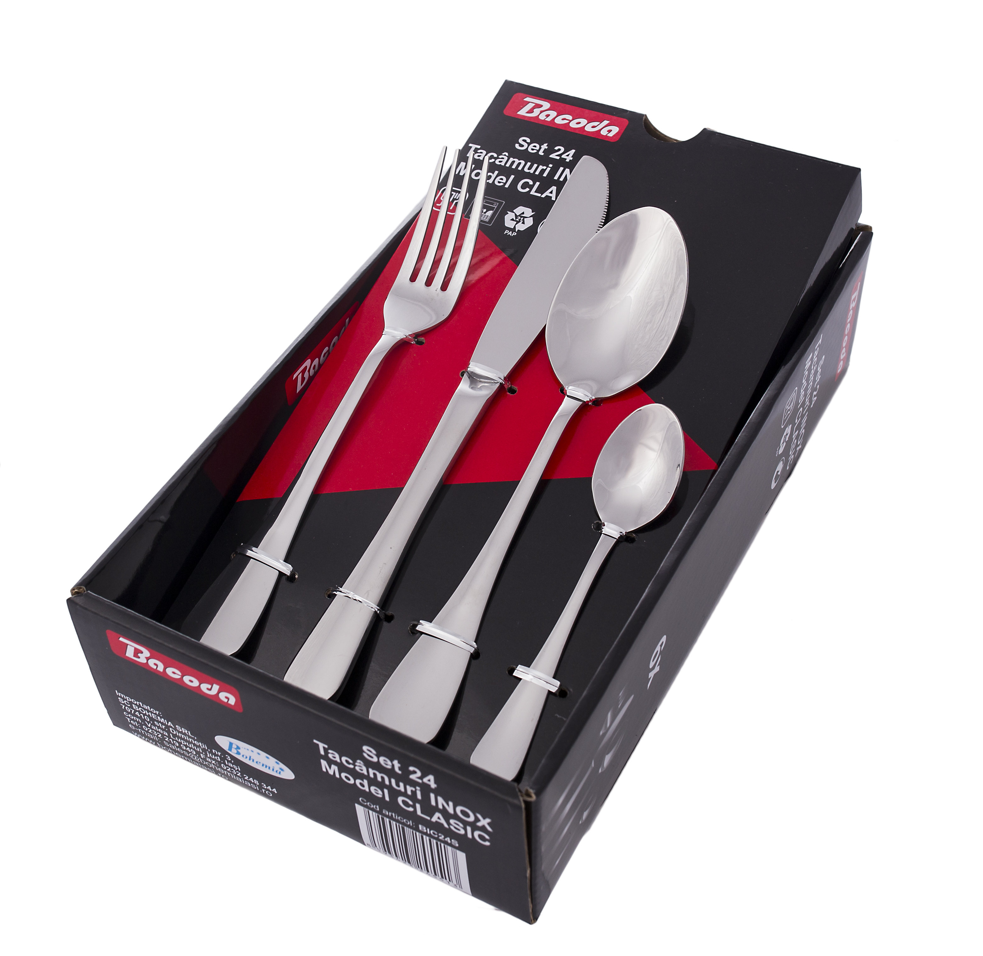 CLASIC – Set de tacâmuri inox 18/0, 6 persoane (BIC 24 S)