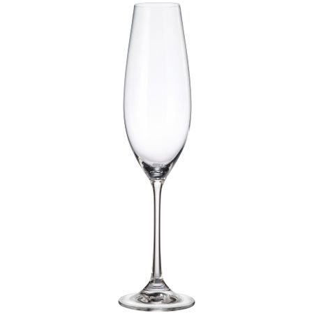 COLUMBA – Set 6 pahare de șampanie din sticlă cristalină, 260 ml