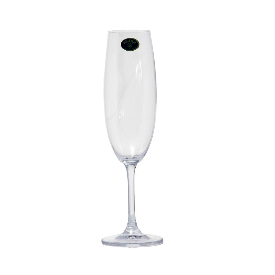 SYLVIA – Set 6 pahare de șampanie din sticlă cristalină, 220 ml