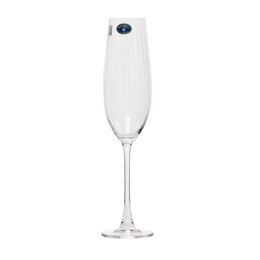 COLUMBA OPTIC – Set 6 pahare de șampanie din sticlă cristalină, 260 ml