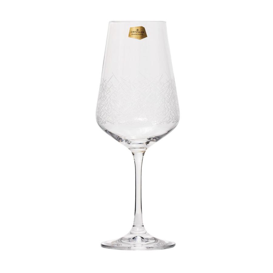 SANDRA FROZEN – Set 6 pahare de vin din sticlă cristalină Bohemia, 450 ml