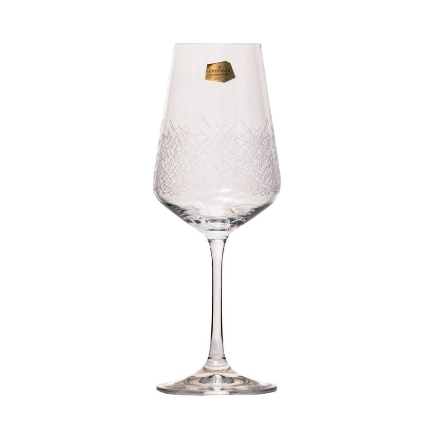 SANDRA FROZEN – Set 6 pahare de vin din sticlă cristalină Bohemia, 350 ml