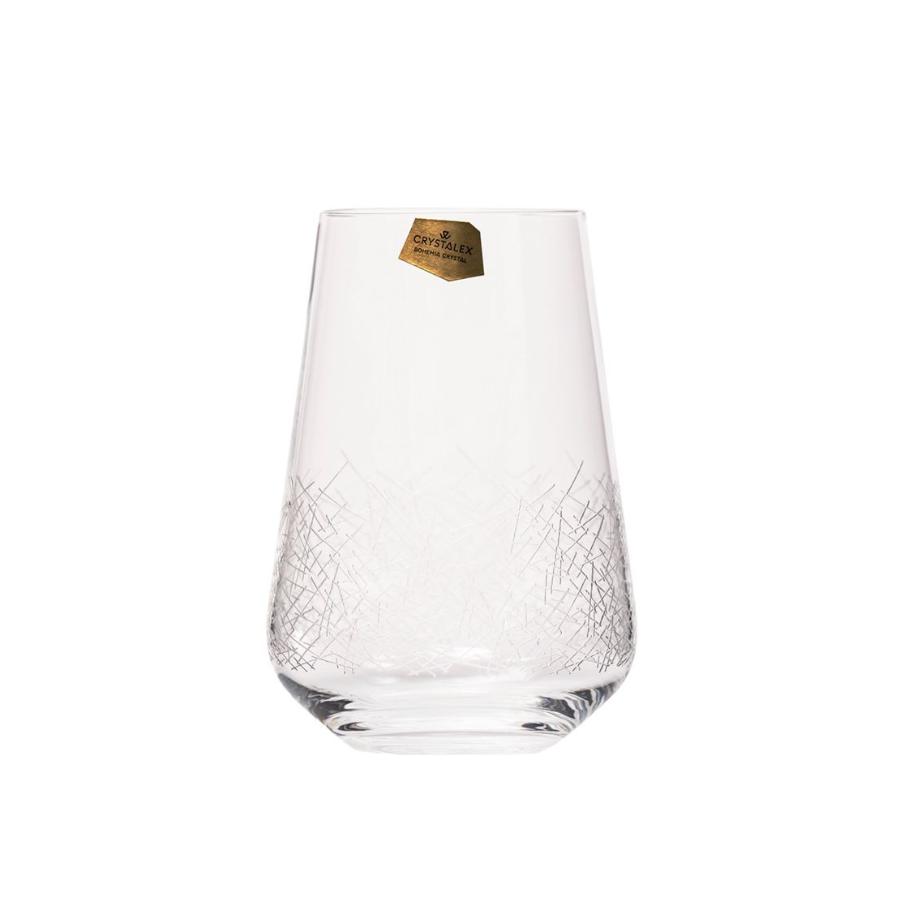 SANDRA FROZEN – Set 6 pahare pentru apă din sticlă cristalină Bohemia, 380 ml