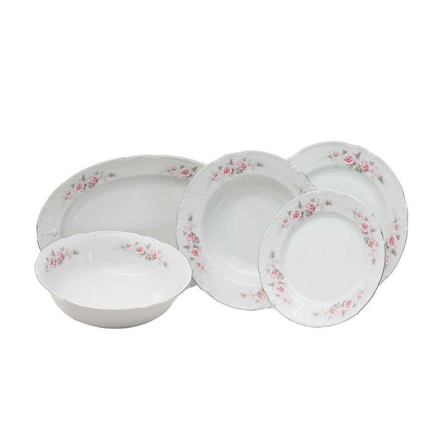 CONSTANCE decor FLORAL – Serviciu de masă din porțelan Bohemia – 6 persoane (20 piese)