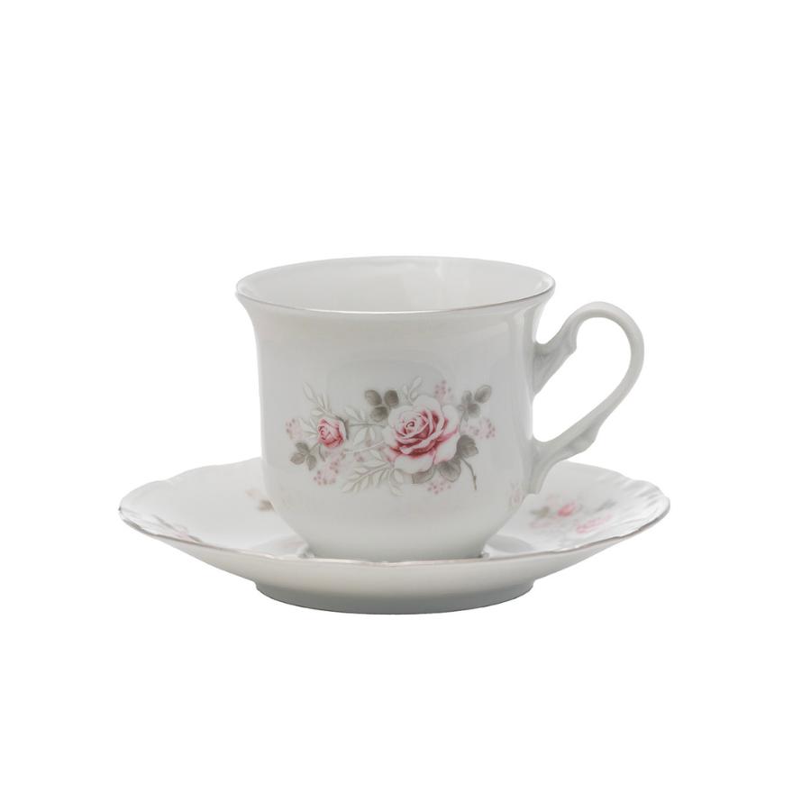 CONSTANCE decor FLORAL – Serviciu de ceai porțelan Bohemia 230 ml, 6 persoane (12 piese)