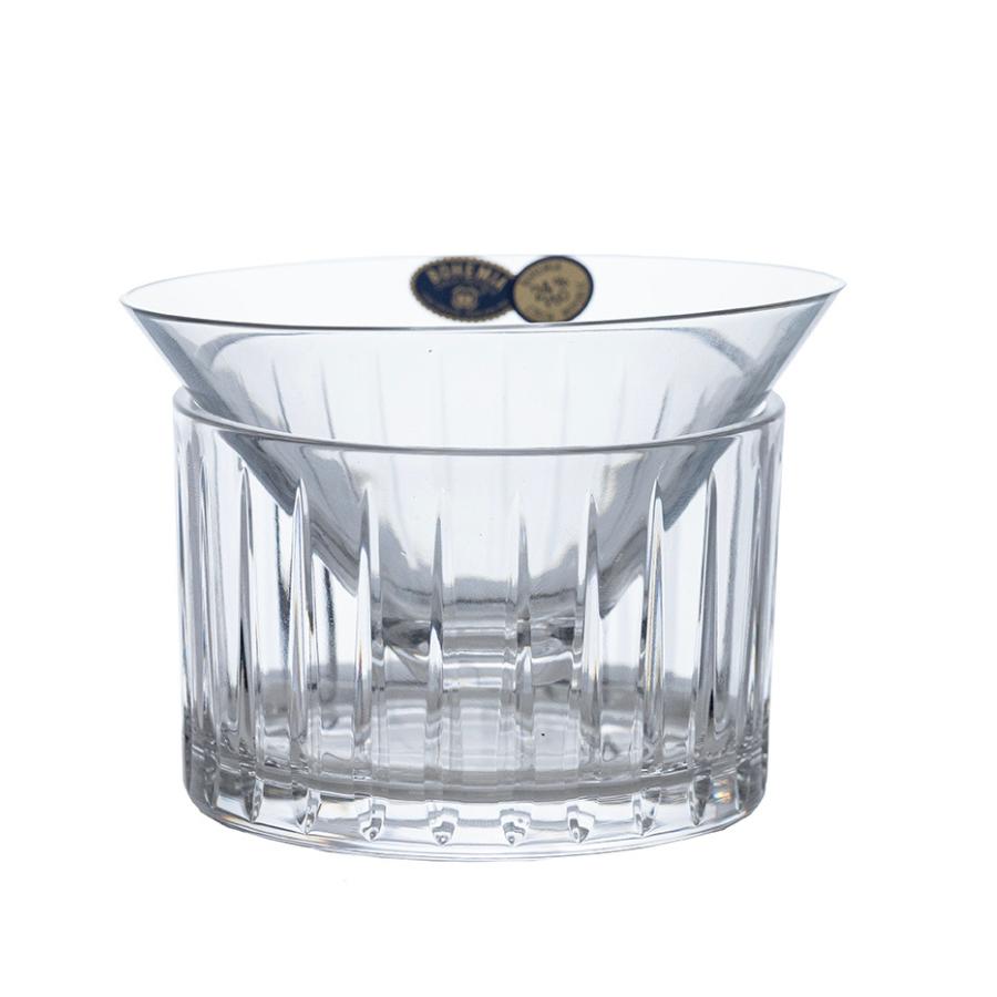 Set 2 boluri cristal Bohemia servire caviar