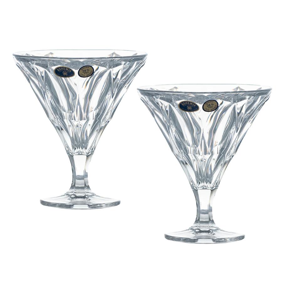 LINA Set 6 cupe inghetata Cristal Bohemia, 310 ml
