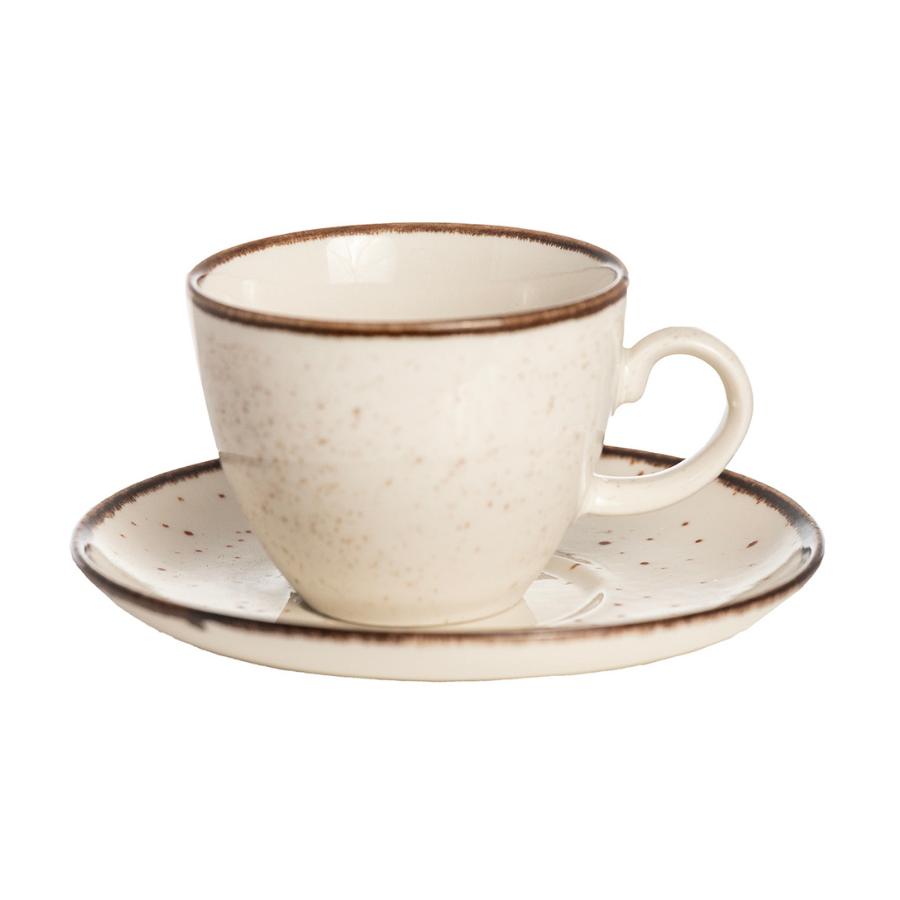 NAXOS – Serviciu de ceai/cappuccino porțelan 200 ml, 6 persoane (12 piese)