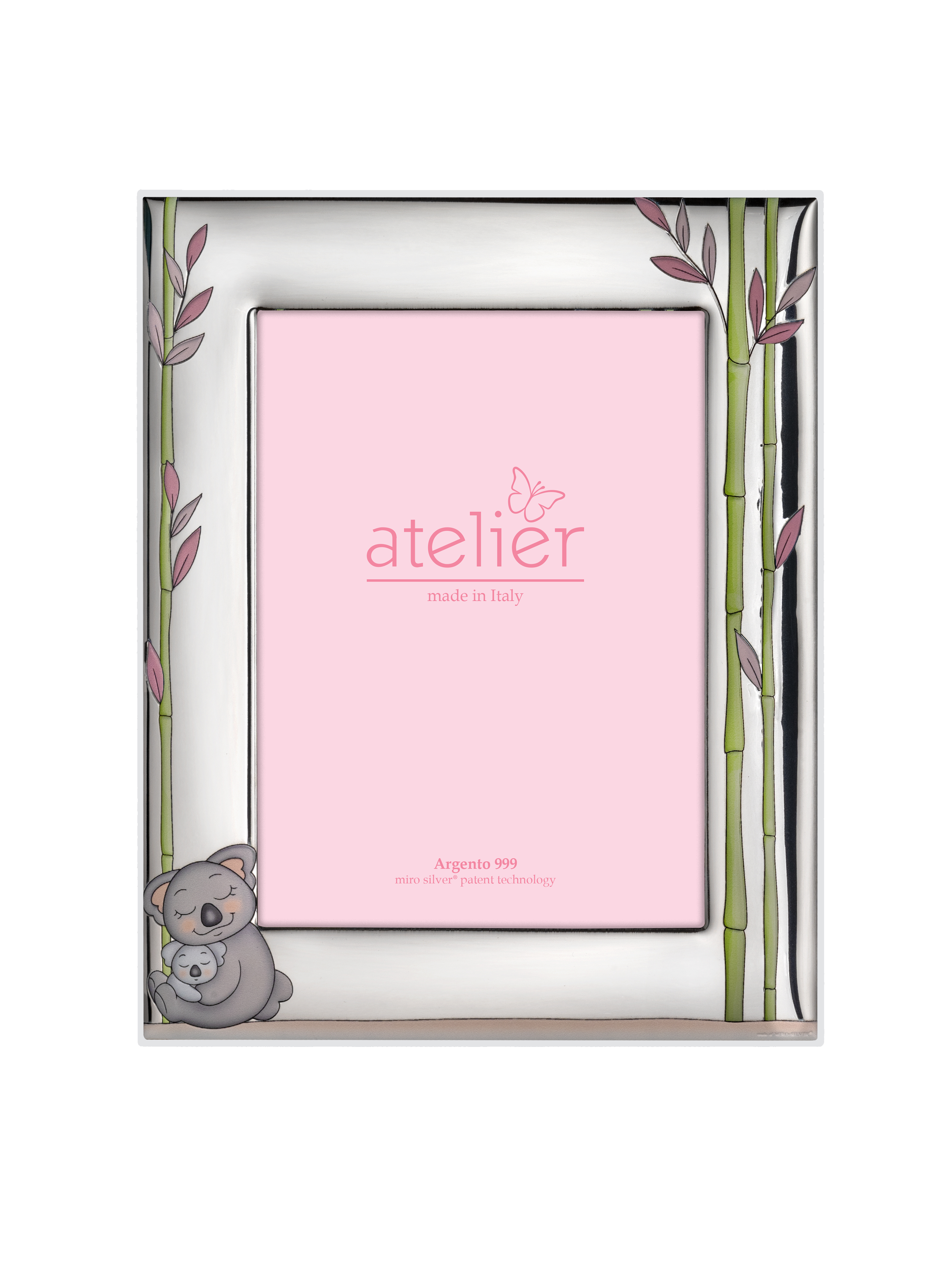 Ramă foto din argint Koala Roz 13 × 18 cm