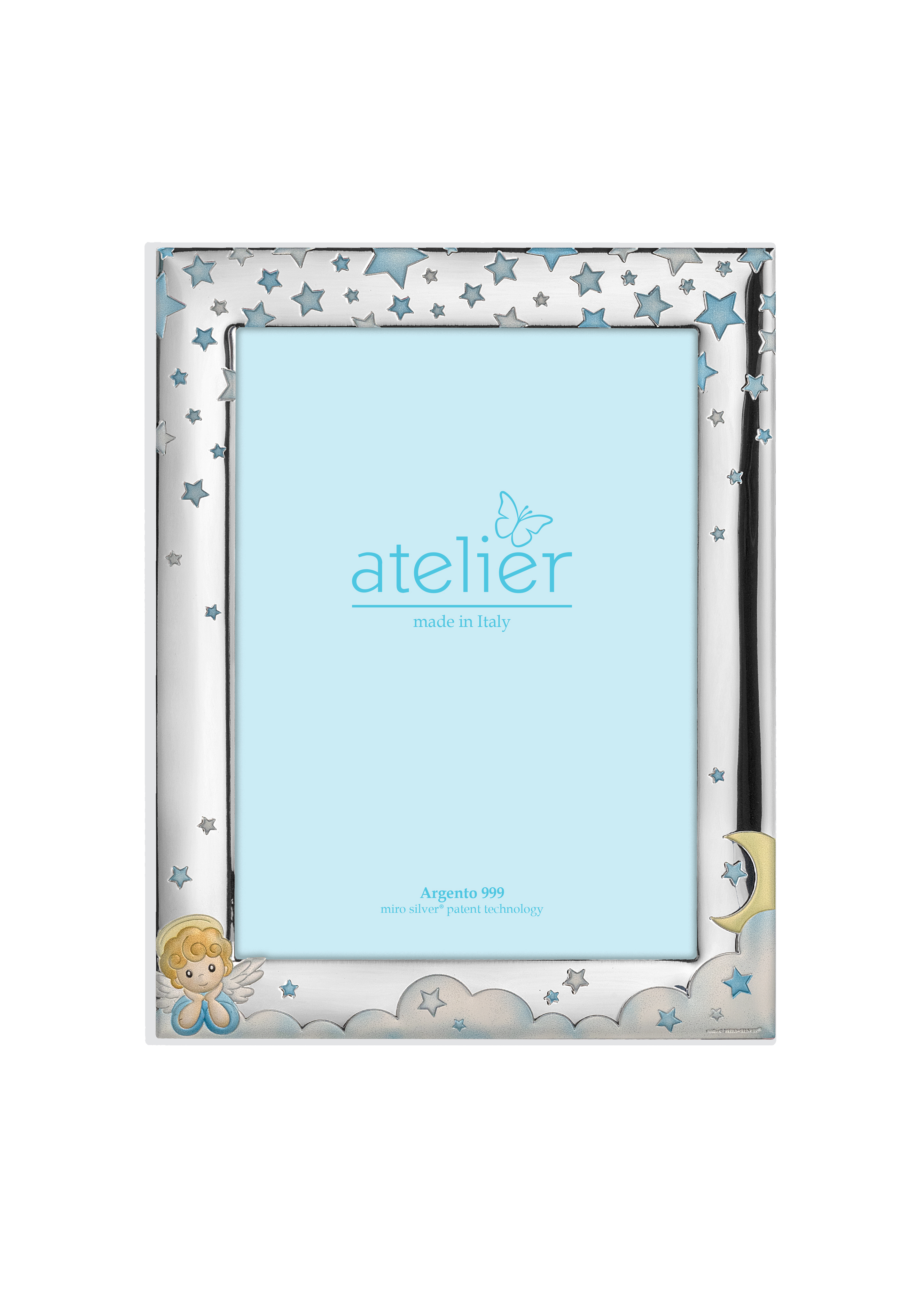 Ramă foto din argint Inger & Stele Albastru 13 × 18 cm