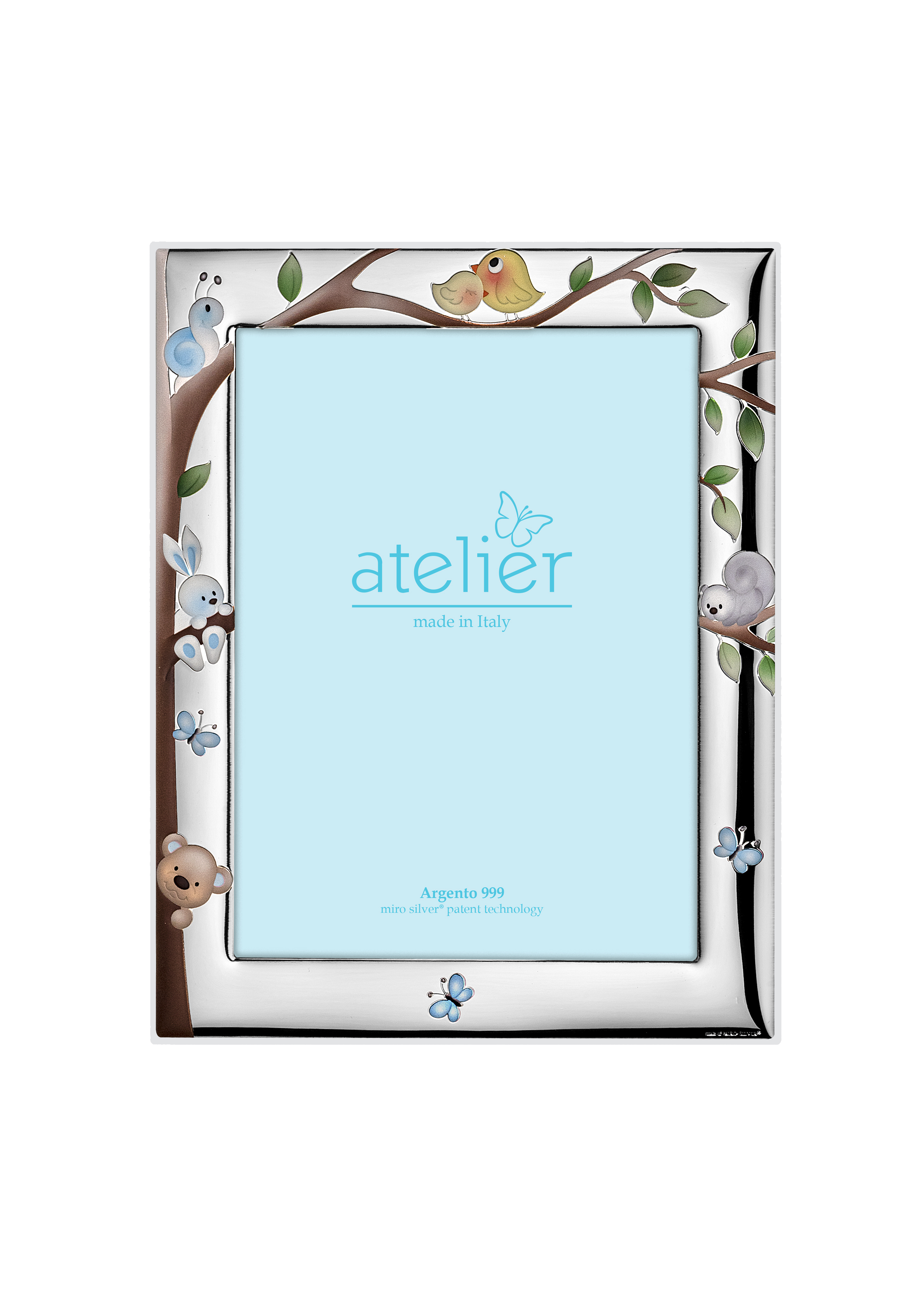 Ramă foto din argint Bebe Padure Albastru 13 × 18 cm