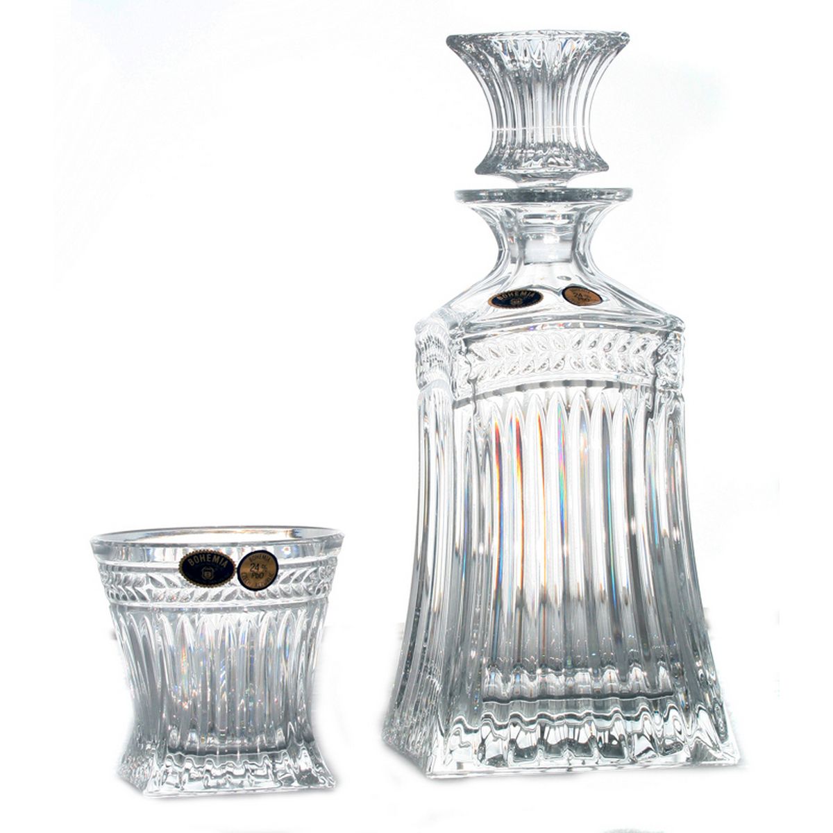 IMPERIAL – Set de whisky din cristal Bohemia, 7 piese (6 pahare + decantor)