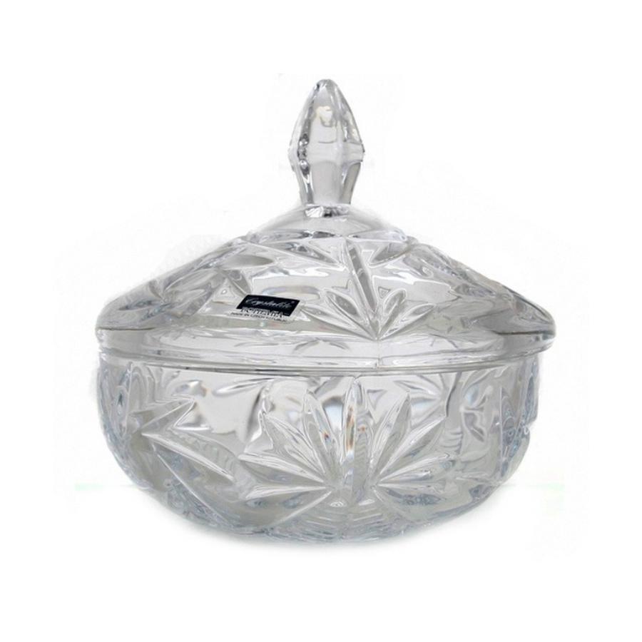PINWHEEL – Bombonieră sticlă cristalină Bohemia, 15 cm