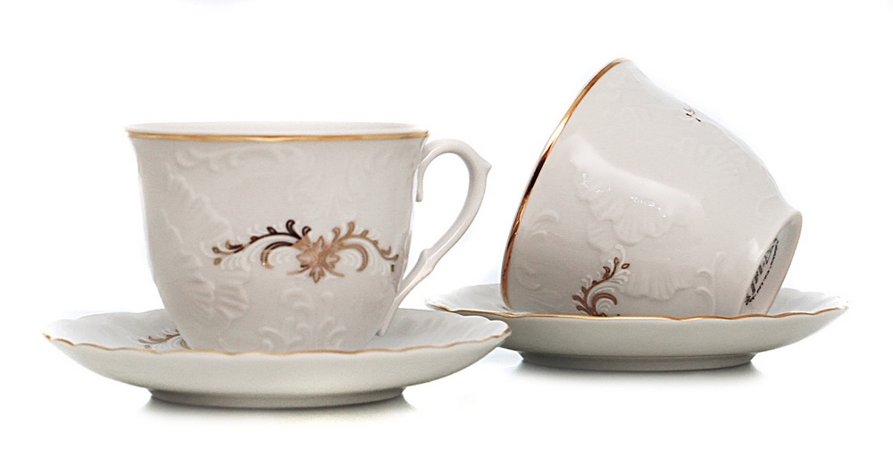 CAROLINE – Serviciu de cafea din porțelan 170 ml, 6 persoane (12 piese)
