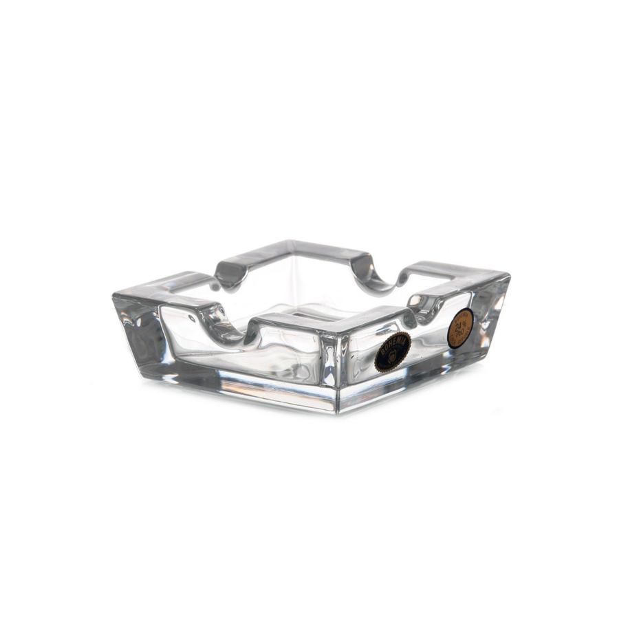 Scrumieră pătrată din cristal, 10 cm