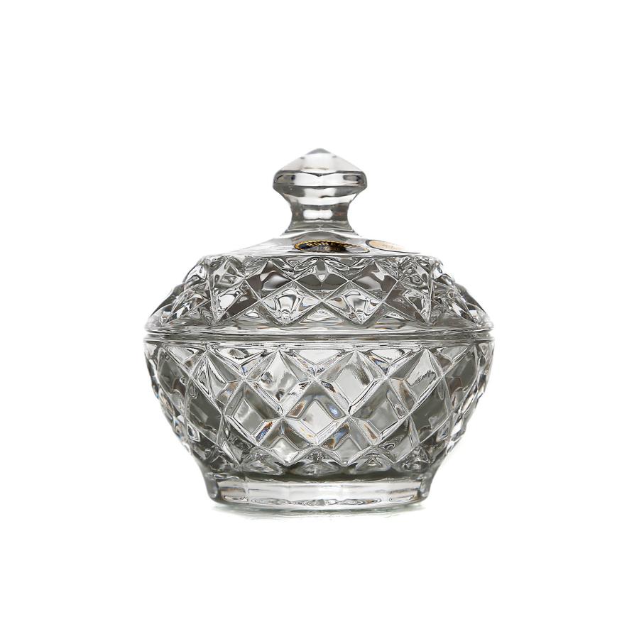 Bombonieră din cristal Bohemia, 10 cm