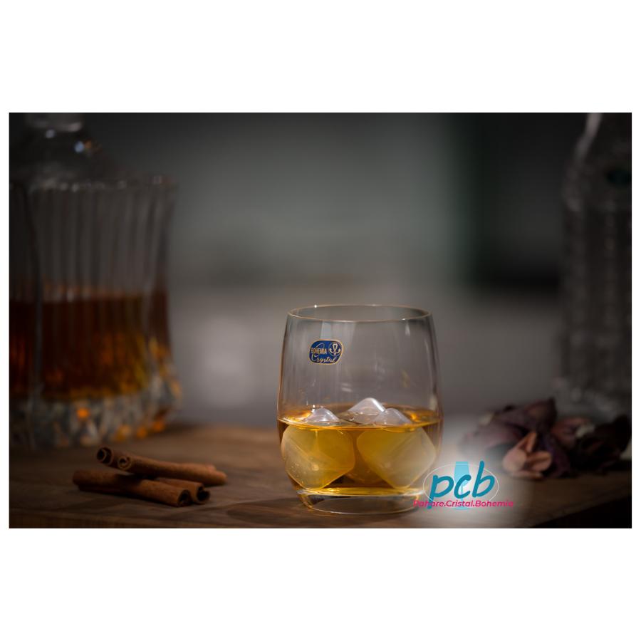 BAR – Set 4 pahare de whisky din sticlă cristalină Bohemia, 300 ml