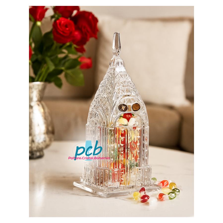 Bombonieră din cristal Bohemia "Empire State"