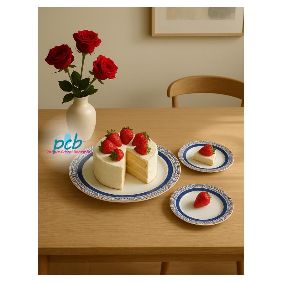 CALLIOPE – Serviciu de tort din porțelan, 6 persoane (7 piese)