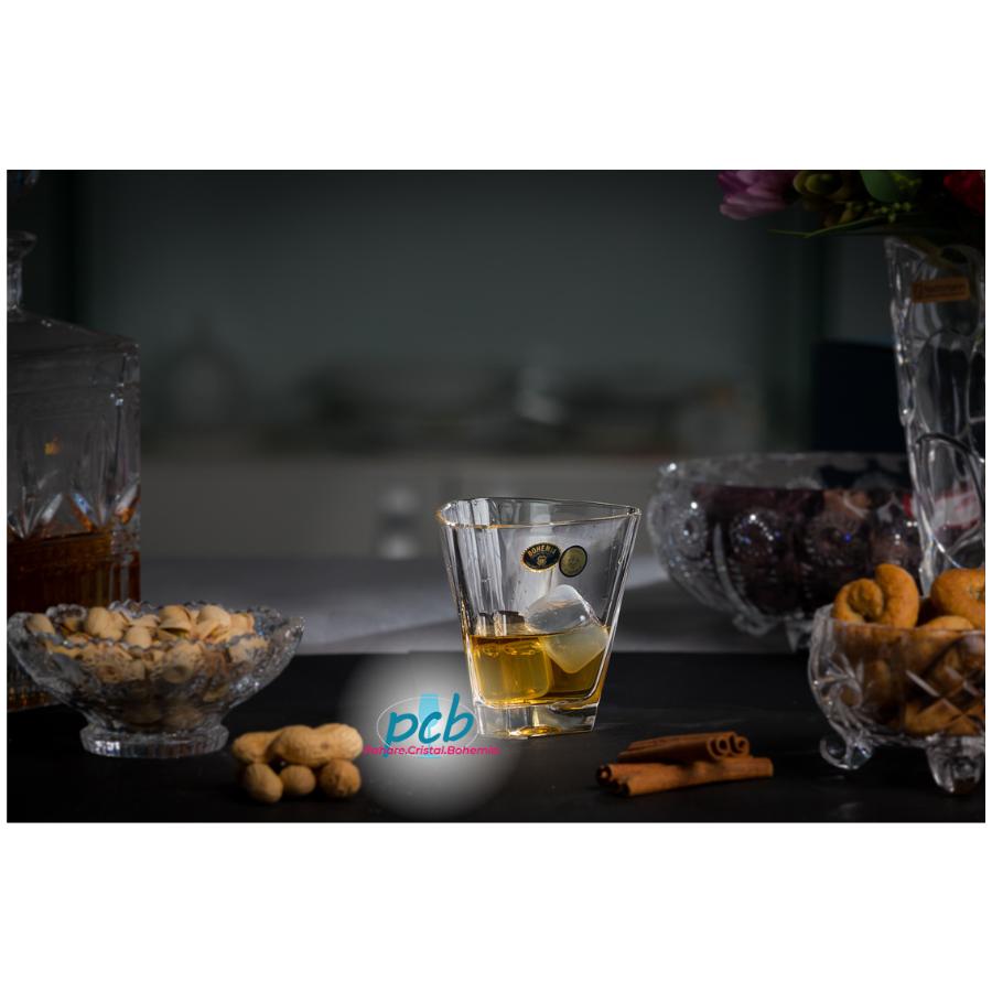Set 6 pahare de whisky din cristal Bohemia, 270 ml