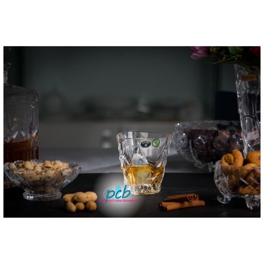 ESKYMOS – Set 6 pahare de whisky din cristal Bohemia, 270 ml