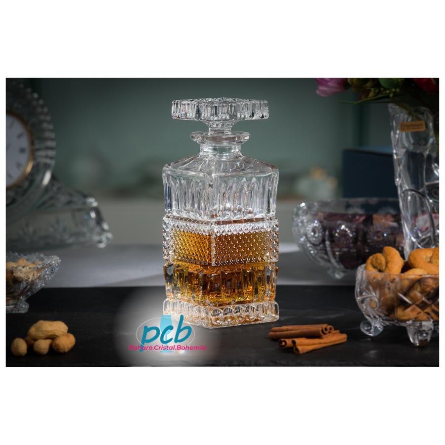BRITTANY – Decantor de whisky din cristal Bohemia, 700 ml