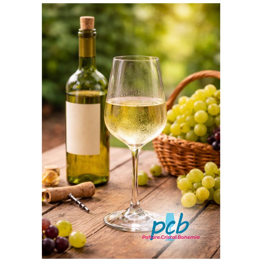 STRIX – Set 6 pahare de vin alb din sticlă cristalină, 360 ml