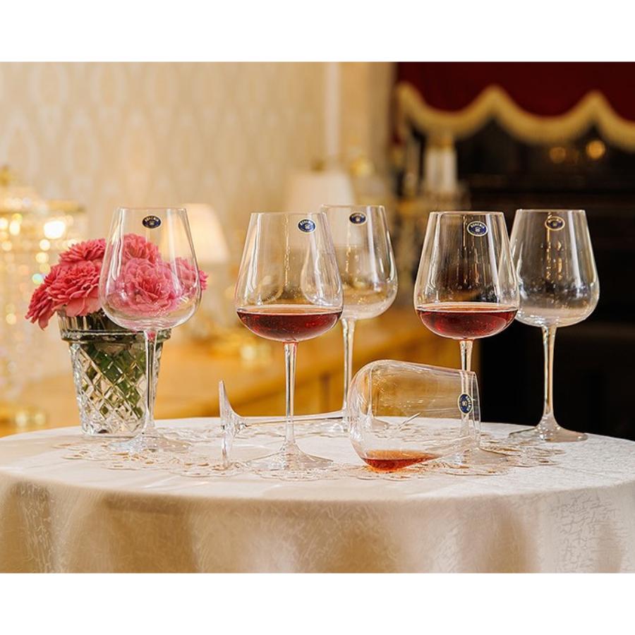 ARDEA – Set 6 pahare de vin roșu din sticlă cristalină, 450 ml