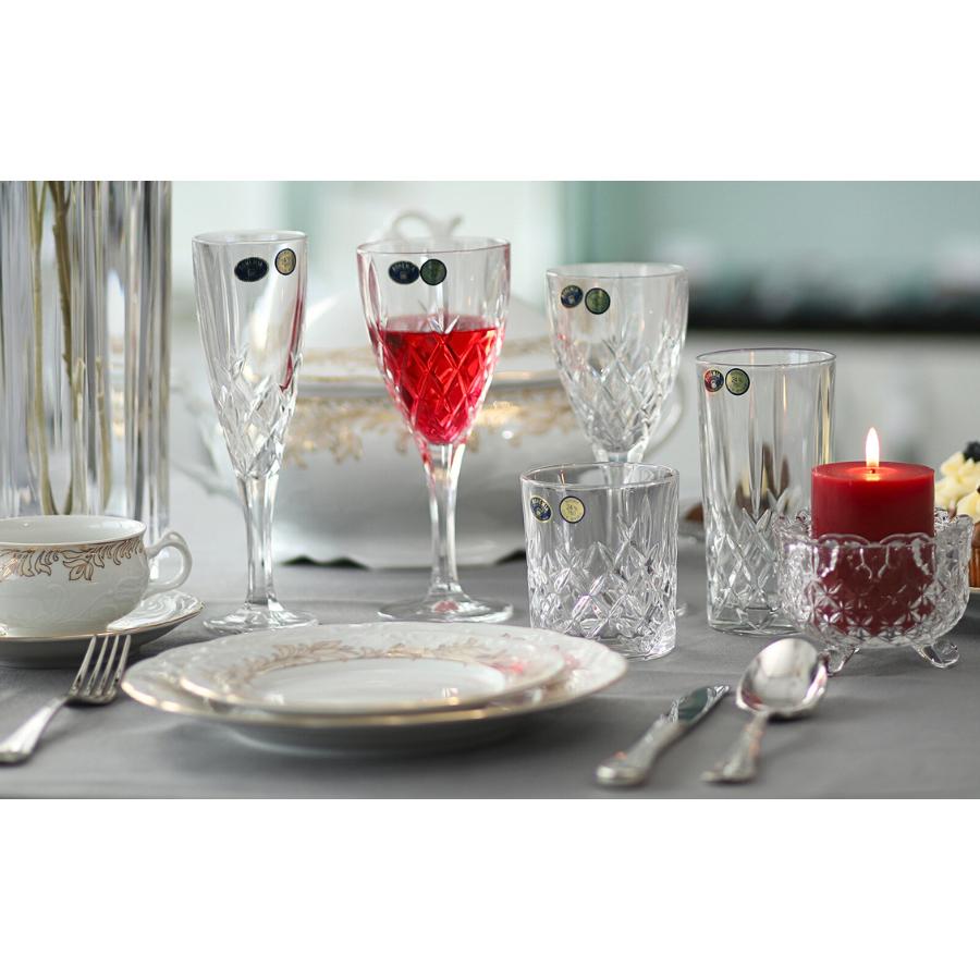 TULIP decor Aur – Serviciu de masă porțelan Bohemia – 12 persoane (44 piese)