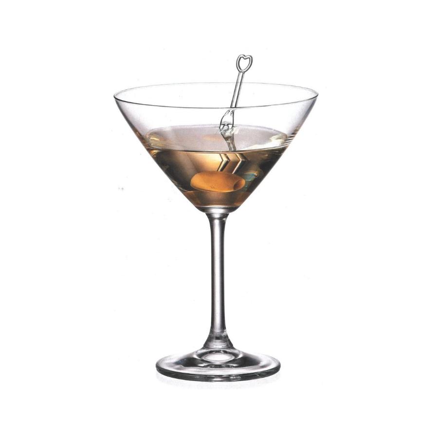 SYLVIA – Set 6 pahare sticlă cristalină martini, 280 ml