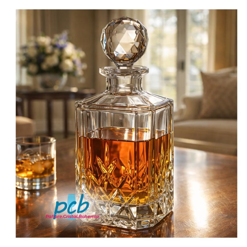 BRIXTON – Decantor de whisky din cristal Bohemia, 800 ml