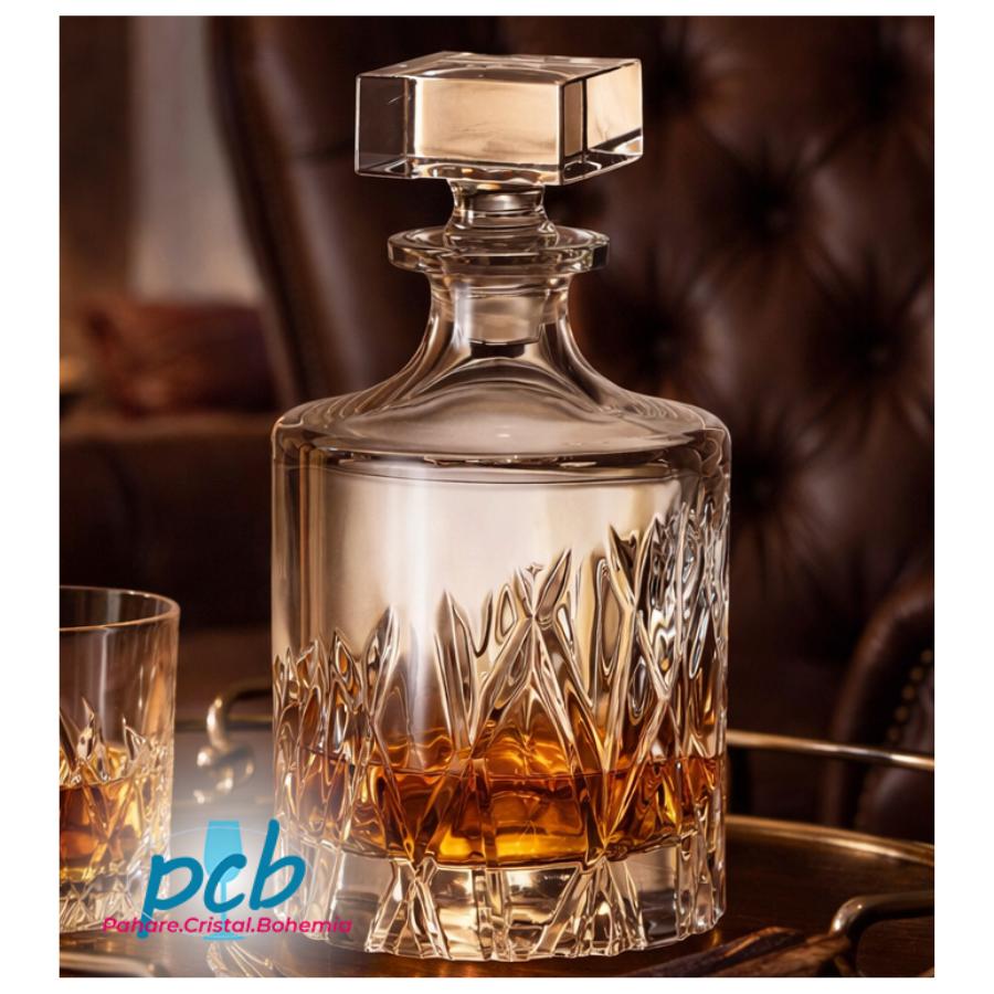 WICKER – Decantor de whisky din cristal Bohemia, 800 ml
