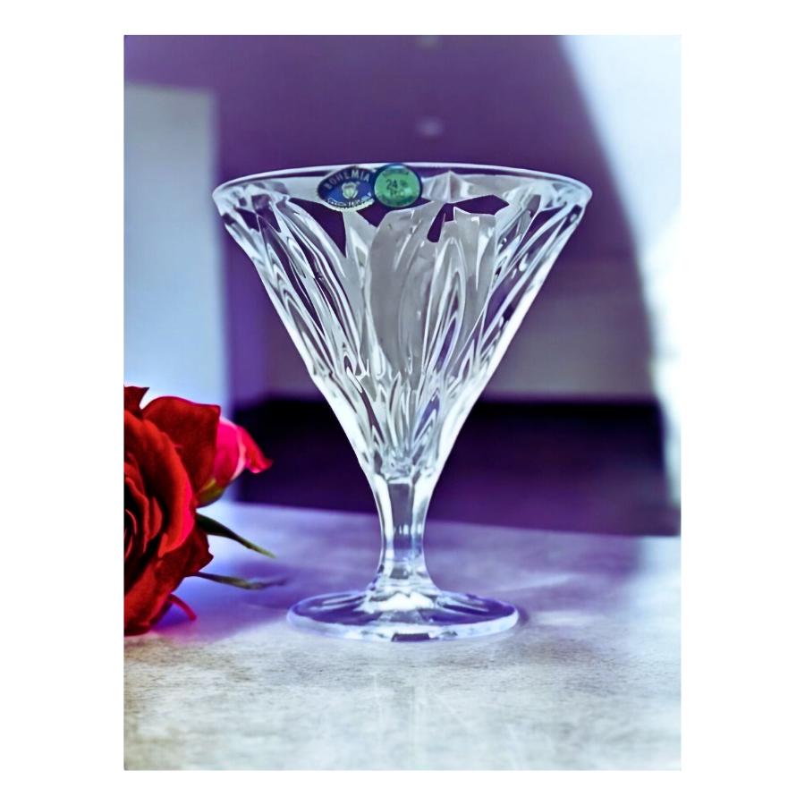 LINA Set 6 cupe inghetata Cristal Bohemia, 310 ml