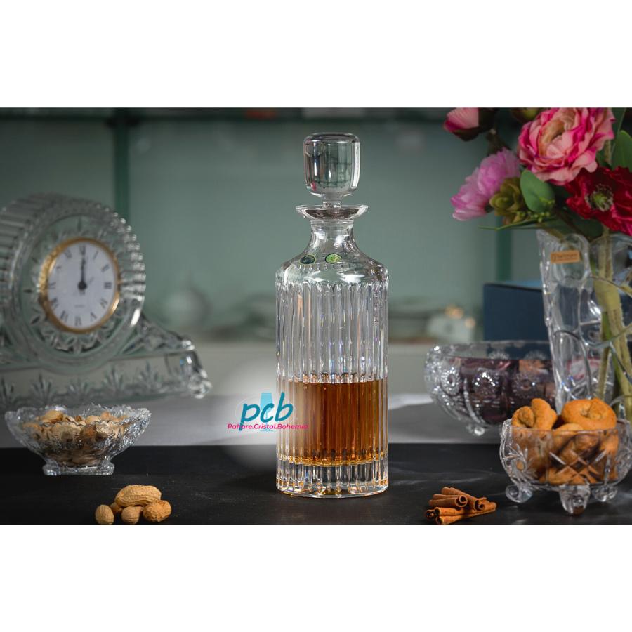 SKYLINE – Decantor de whisky din cristal Bohemia, 750 ml