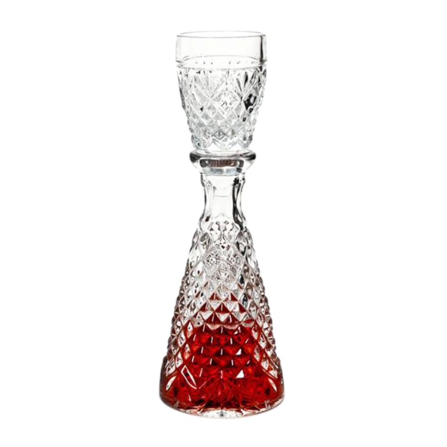 Decantor de țuică din cristal Bohemia, model 43500/02000/014