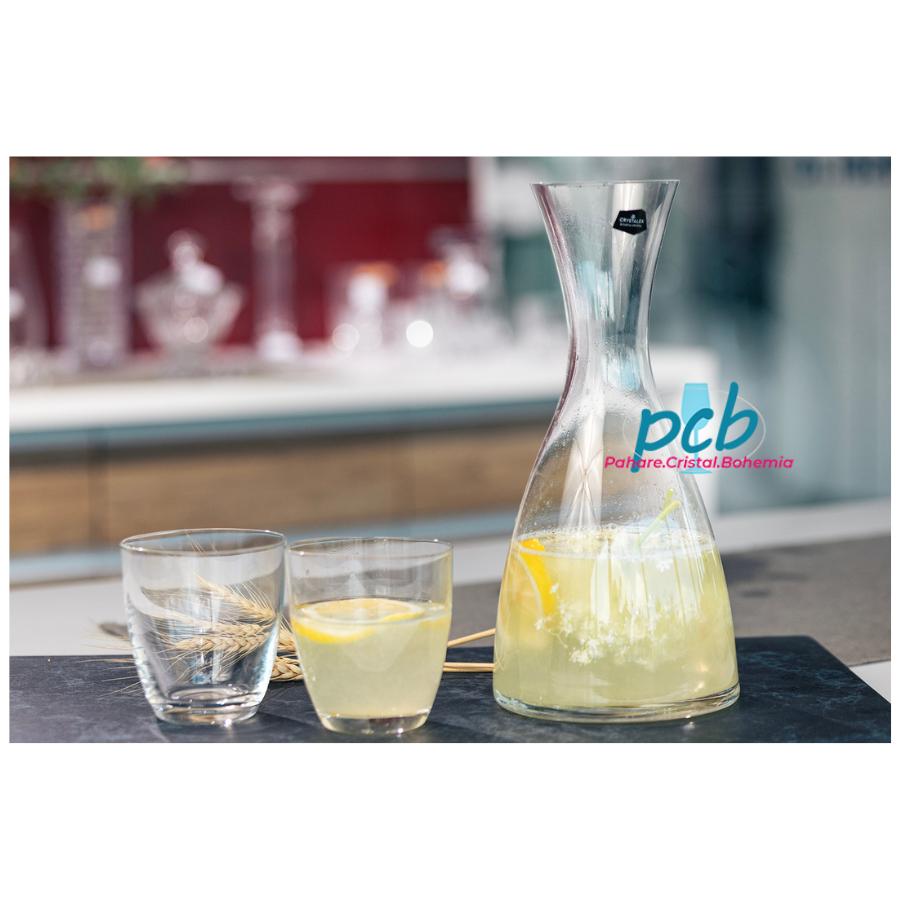 KATE – Set limonadă din sticlă cristalină Bohemia, 5 piese (4 pahare + decantor)