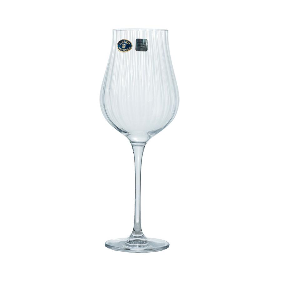LIMOSA OPTIC – Set 6 pahare de vin din sticlă cristalină Bohemia, 400 ml