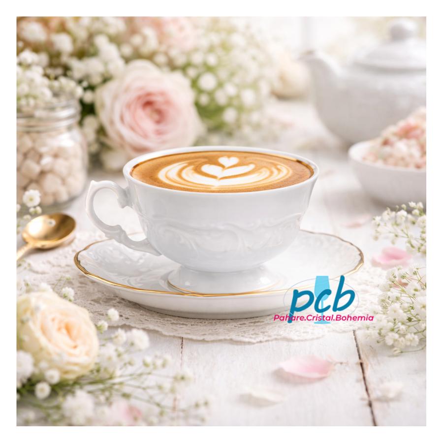 CLARA – Serviciu de ceai din porțelan 250 ml, 6 persoane (12 piese)