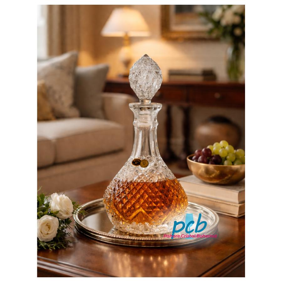 DAPHNE – Decantor de sherry din cristal Bohemia, 750 ml