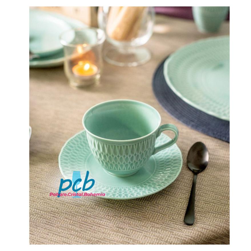 SOFIA AZURE – Serviciu de ceai / cafea din porțelan 250 ml, 6 persoane (12 piese)