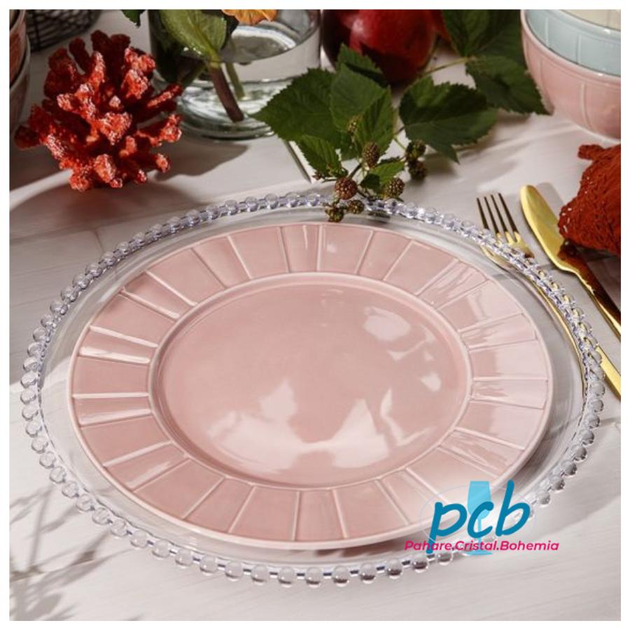 OCTAVIA CORAL – Serviciu de masă din porțelan, 6 persoane (18 piese)