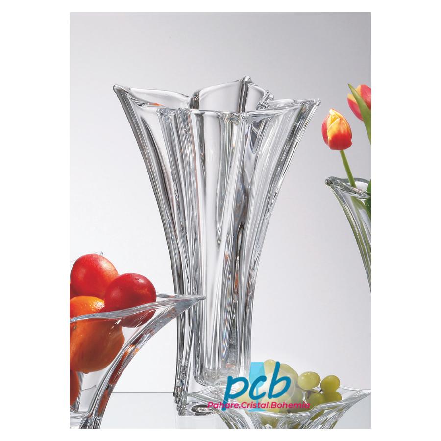 FLORALE – Vază evazată din sticlă cristalină Bohemia, 36 cm