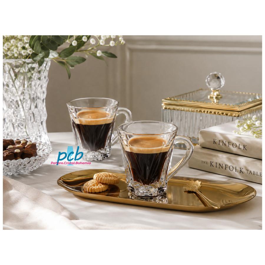 ORIGAMI – Set 6 cani din sticlă cristalină Bohemia, 120 ml