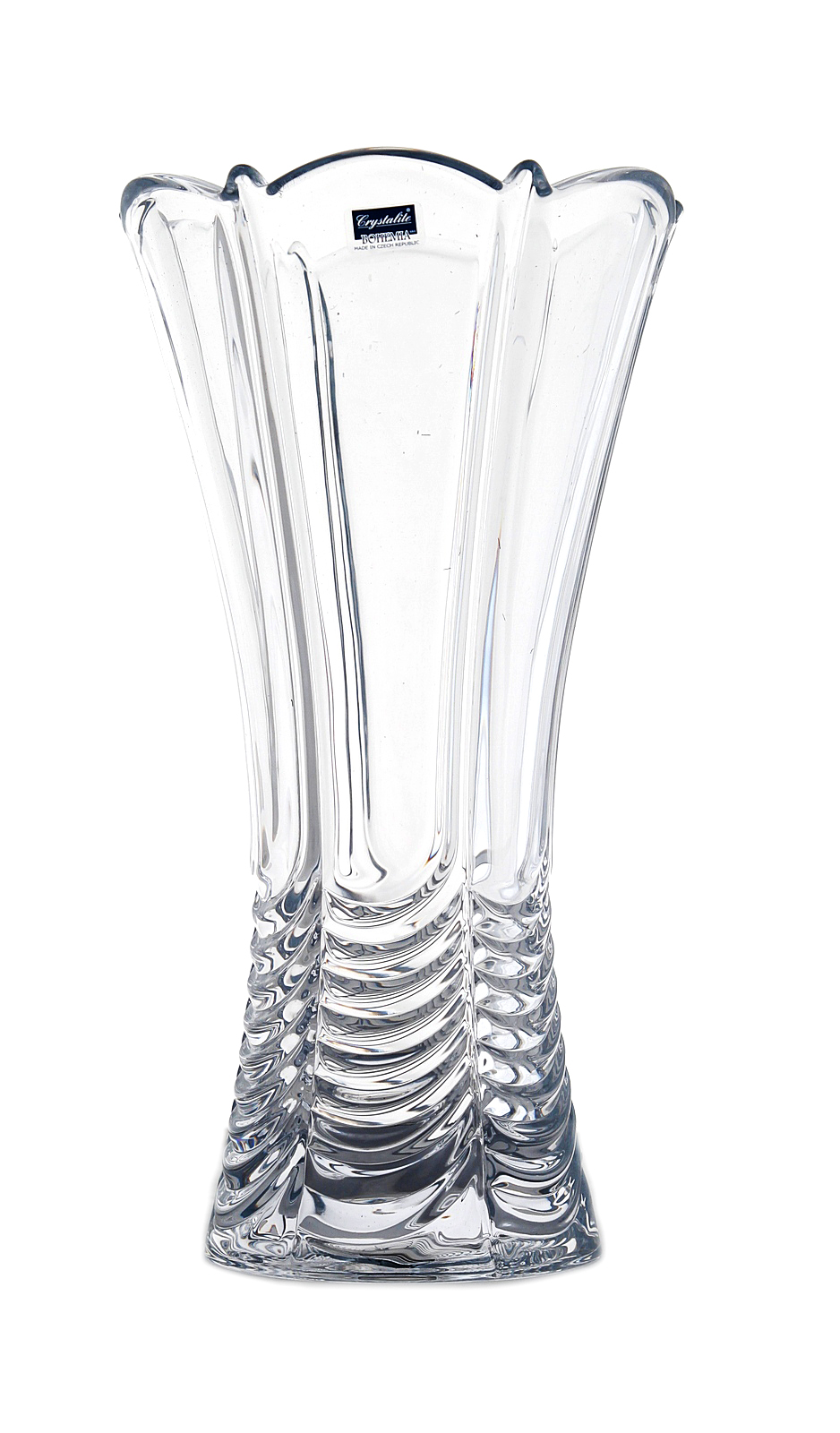 ORION – Vază evazată din sticlă cristalină Bohemia, 30 cm