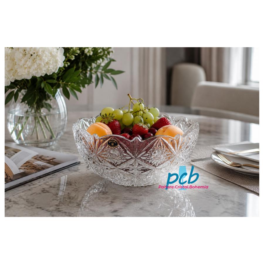 MIRANDA – Bol din sticlă cristalină Bohemia, 22 cm