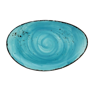 ANDALUZ  Platou oval albastru portelan 30 cm