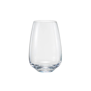 GISELLE - Set 6 pahare apa sticla cristalina fara picior 450 ml 