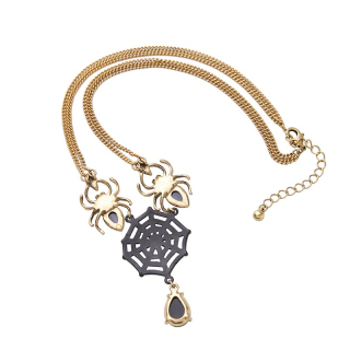 Artilady gold color natural crystal stone pendant necklace fashion