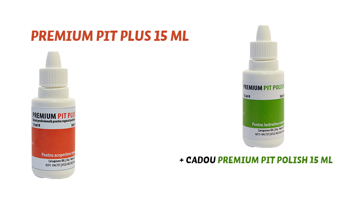 PACHET PROMO: Rasina de acoperire Premium Pit Plus 15ML + Pasta Pit Polish 15ML